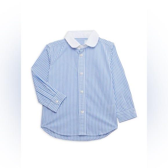 Ralph Lauren / 2-Piece Striped Shirt & Corduroy Embroidered Overalls Set - Picture 13 of 13